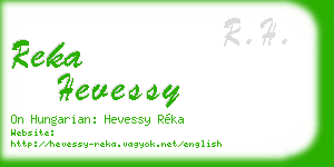 reka hevessy business card